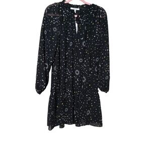 Derek Lam Sz 10 Crosby NWT Black Celestial Print cottagecore modern witchy Dress